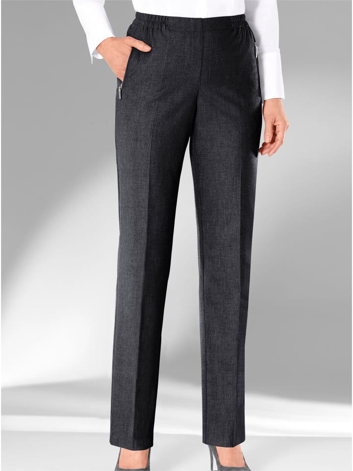 Брюки цвета антрацитовый меланж Adelina
Брюки цвета антрацитовый меланж Adelina