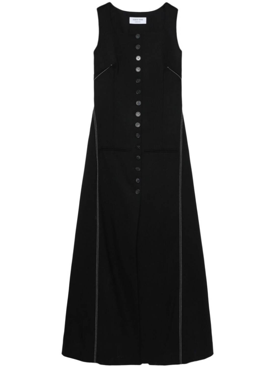 Marine Serre расклешенное платье миди на пуговицах, черный
Marine Serre расклешенное платье миди на пуговицах, черный