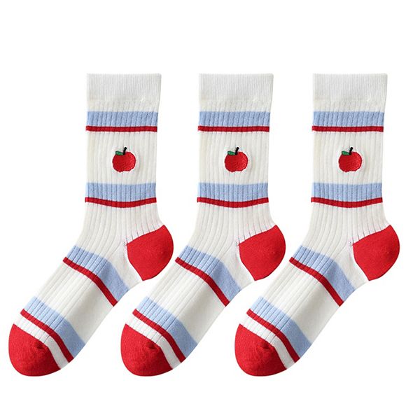 Женские носки с милой вышивкой в мультяшном стиле, 3 пары, веселый принт, мягкая хлопковая вязка Anna-Kaci, Red
Женские носки с милой вышивкой в мультяшном стиле, 3 пары, веселый принт, мягкая хлопковая вязка Anna-Kaci, Red