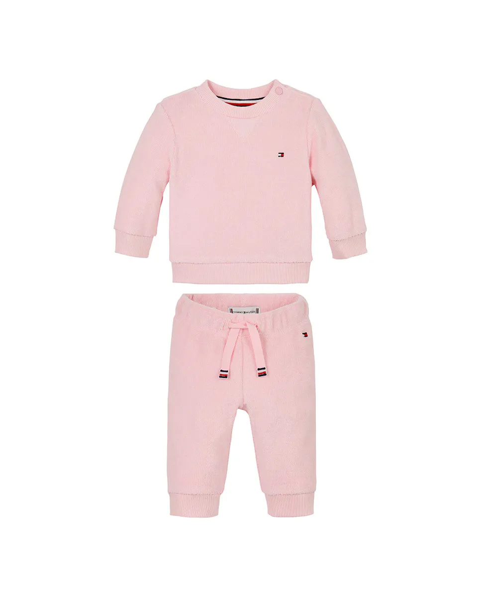 Комплект из толстовки и брюк для девочки с принтом логотипа спереди Tommy Hilfiger, розовый
Комплект из толстовки и брюк для девочки с принтом логотипа спереди Tommy Hilfiger, розовый