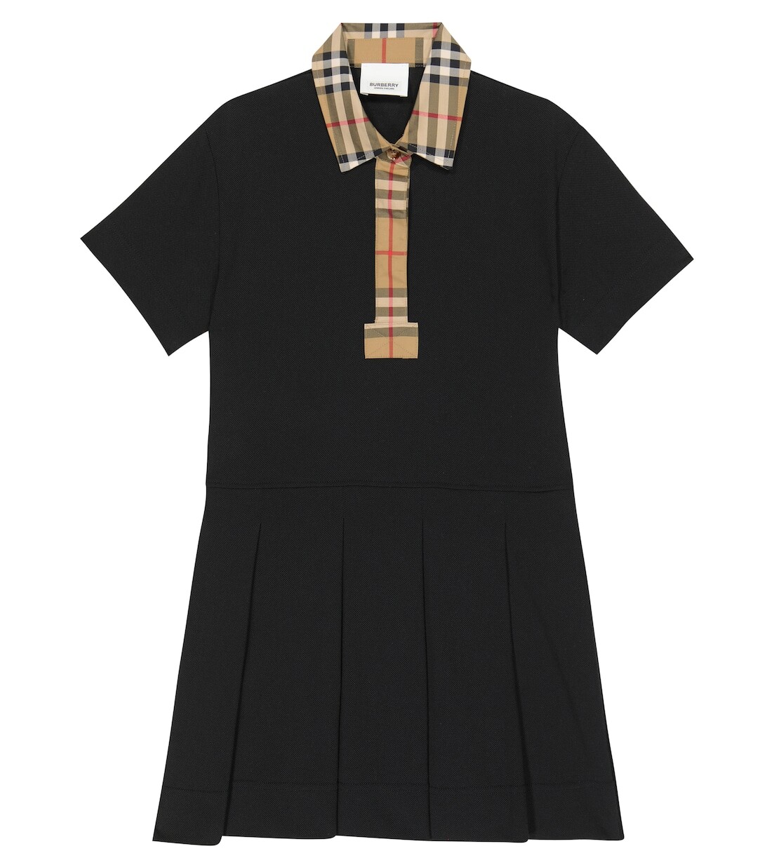 Платье-поло из хлопка в клетку Vintage Check Burberry, черный
Платье-поло из хлопка в клетку Vintage Check Burberry, черный