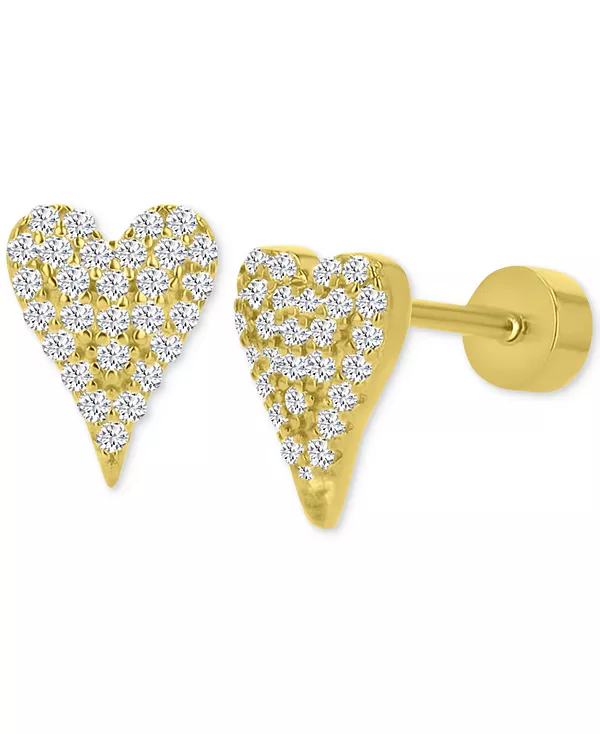Серьги-Гвоздики в форме сердца с кубическими цирконами паве из стерлингового серебра с позолотой 14 карат Macy'S, gold
Серьги-Гвоздики в форме сердца с кубическими цирконами паве из стерлингового серебра с позолотой 14 карат Macy'S, gold