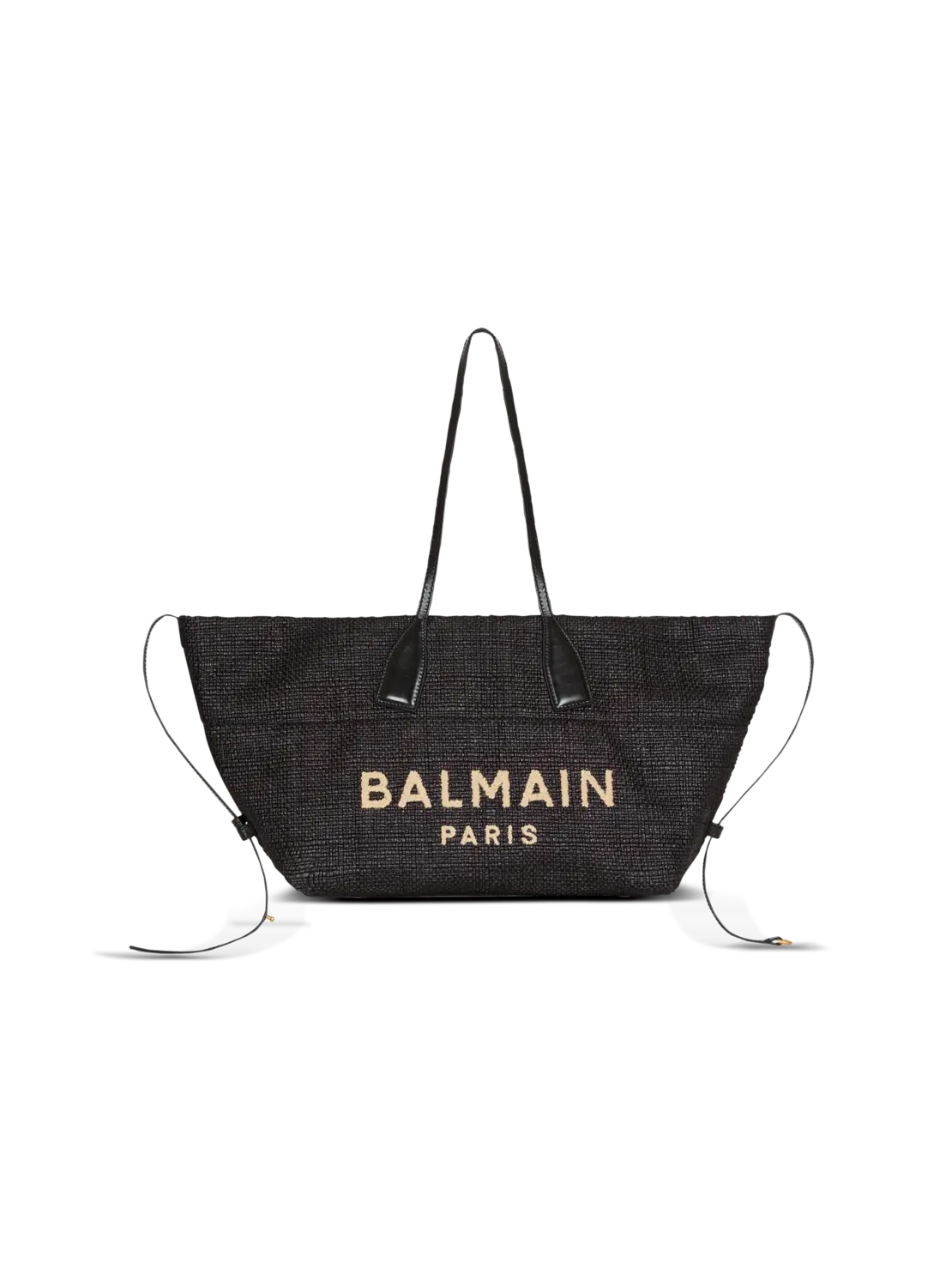 Сумка-тоут Track из рафии и телячьей кожи Balmain, черный
Сумка-тоут Track из рафии и телячьей кожи Balmain, черный