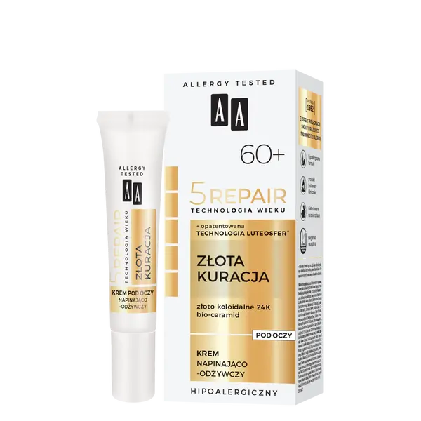 Увлажняющий и питательный крем для век 60+, 15 мл Aa Technologia wieku 5repair 60+
Увлажняющий и питательный крем для век 60+, 15 мл Aa Technologia wieku 5repair 60+