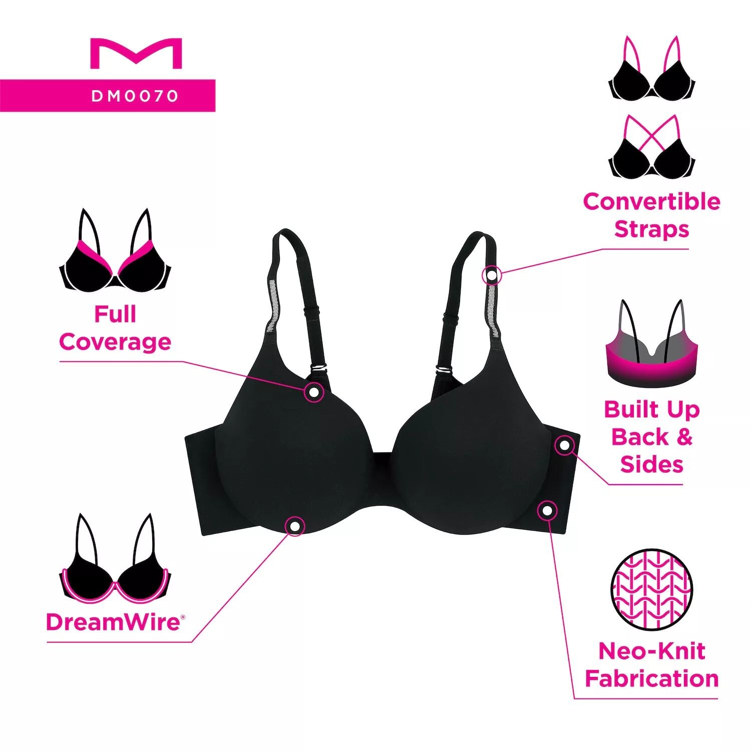 Maidenform Comfort Devotion DreamWire Бюстгальтер полного покрытия DM0070 Maidenform
Maidenform Comfort Devotion DreamWire Бюстгальтер полного покрытия DM0070 Maidenform