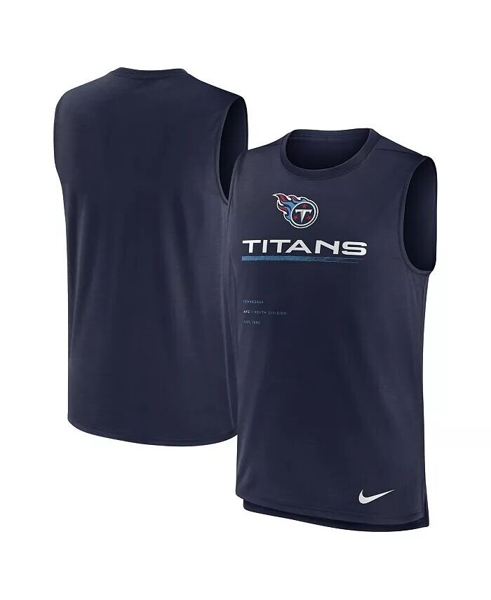 Мужская темно-синяя майка Tennessee Titans Muscle Trainer Nike, синий
Мужская темно-синяя майка Tennessee Titans Muscle Trainer Nike, синий