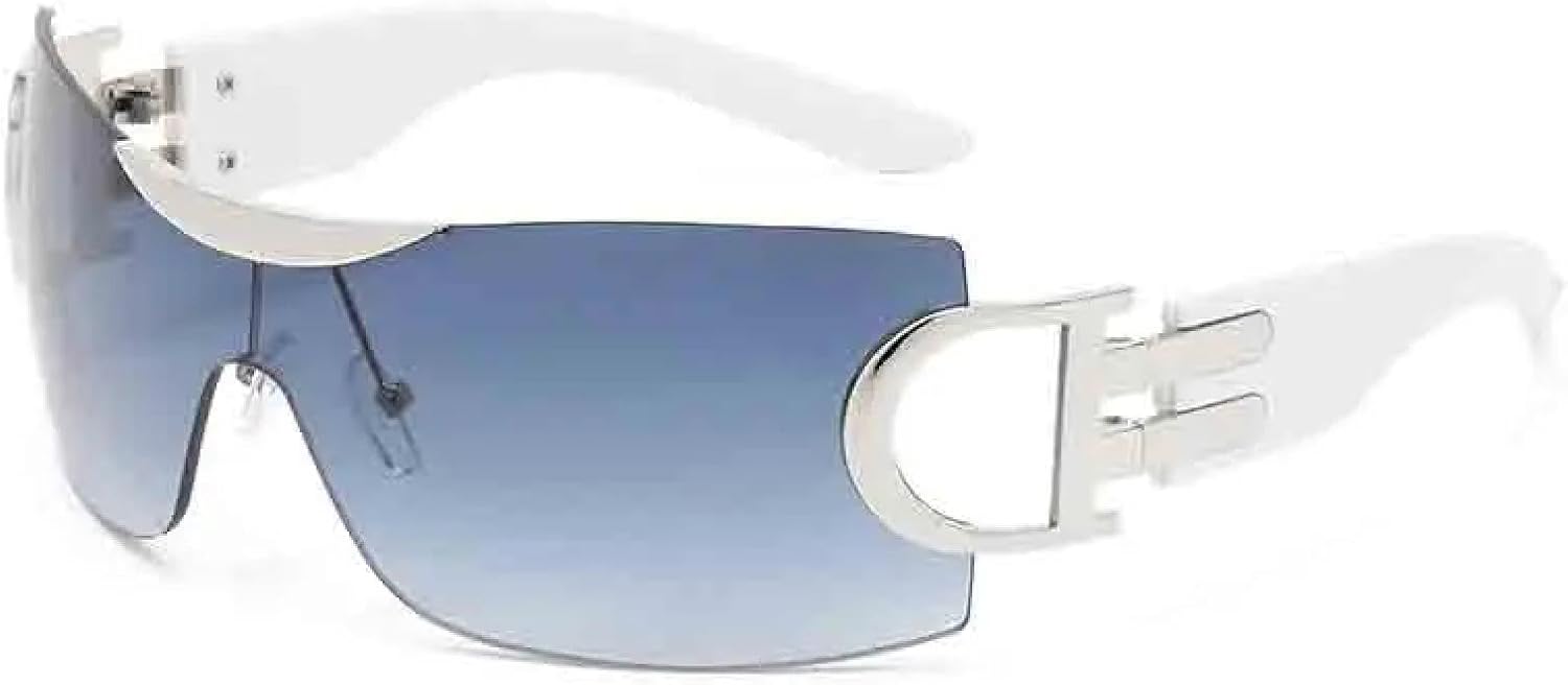 Винтажные роскошные безрамочные спортивные солнцезащитные очки в стиле панк для мужчин и женщин, цельные, модные и стильные, с защитой от УФ-излучения UV400 TKKTLLT, Silver Gradient Blue
Винтажные роскошные безрамочные спортивные солнцезащитные очки в стиле панк для мужчин и женщин, цельные, модные и стильные, с защитой от УФ-излучения UV400 TKKTLLT, Silver Gradient Blue