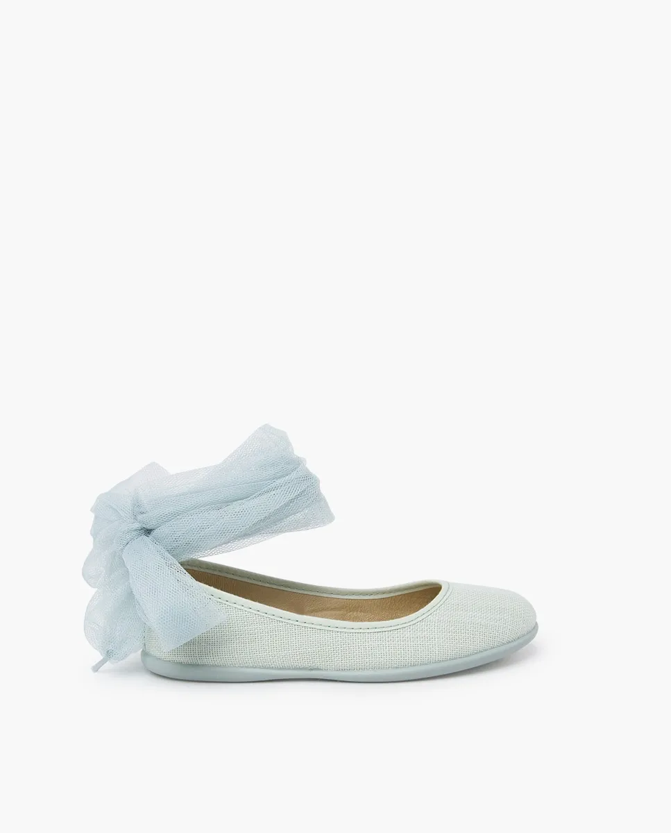 Детские балетки из льна с браслетом и бантом Pisamonas, зеленый
Детские балетки из льна с браслетом и бантом Pisamonas, зеленый