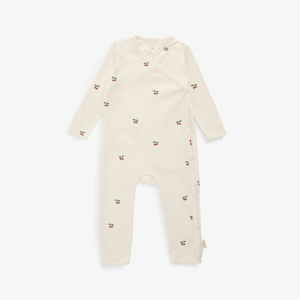 Органический хлопок с фруктовым принтом для малышей 0–6 месяцев Konges Slojd, красный 
Органический хлопок с фруктовым принтом для малышей 0–6 месяцев Konges Slojd, красный