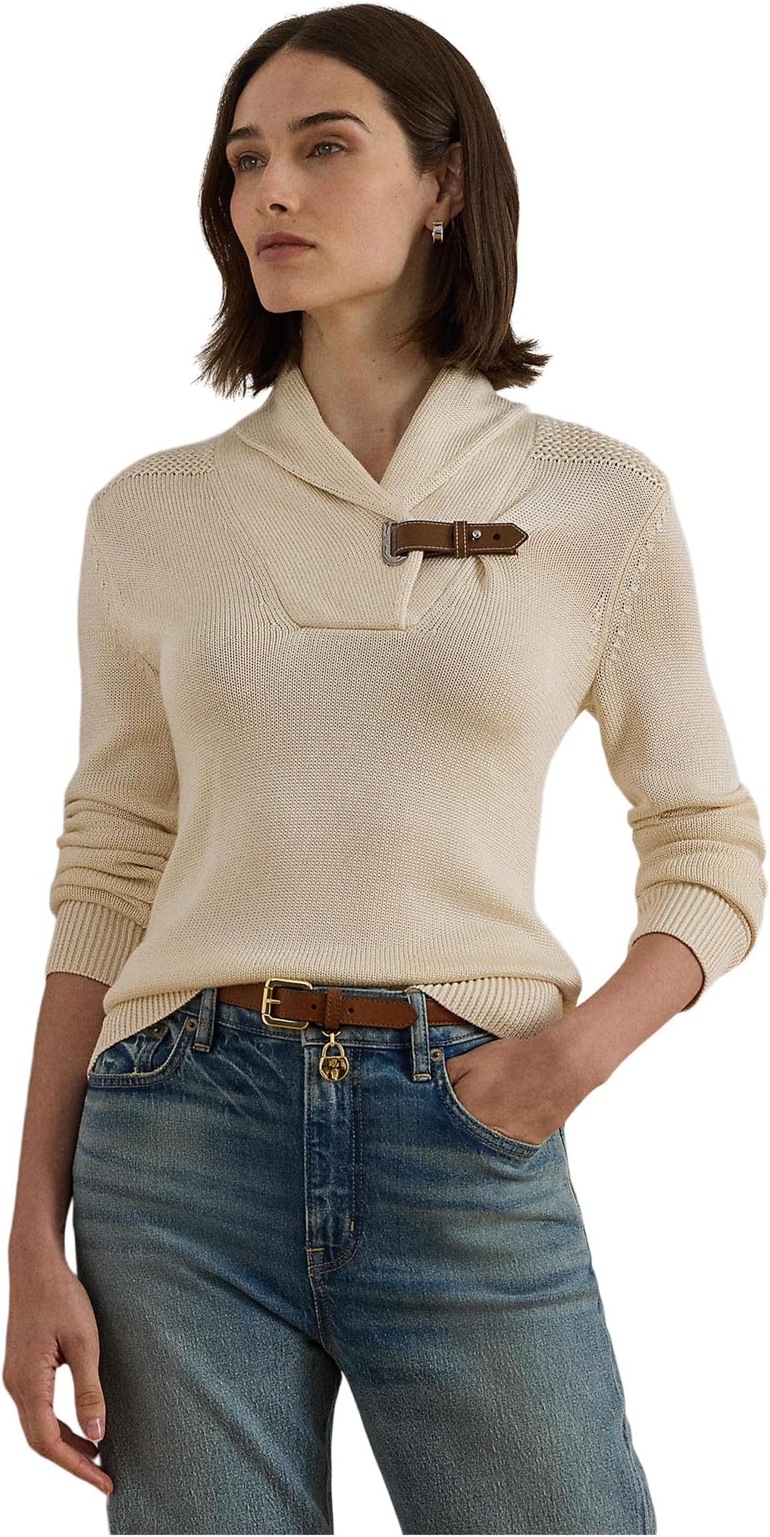Свитер Lauren Ralph Lauren Women's Buckle-Trim Cotton-Blend Sweater, Mascarpone Cream
Свитер Lauren Ralph Lauren Women's Buckle-Trim Cotton-Blend Sweater, Mascarpone Cream