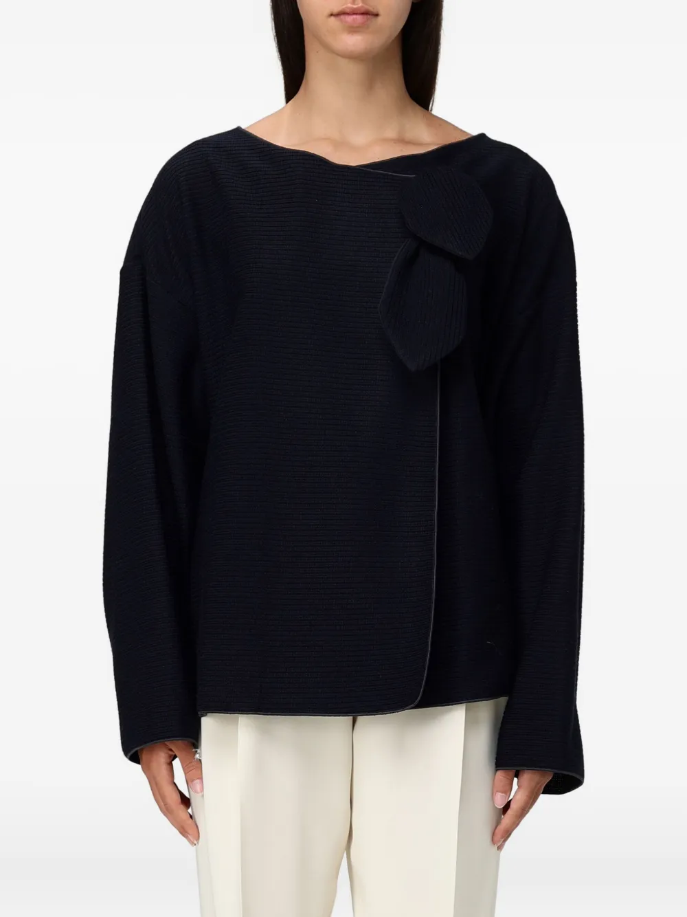 Жакет с бантом Emporio Armani, синий
Жакет с бантом Emporio Armani, синий