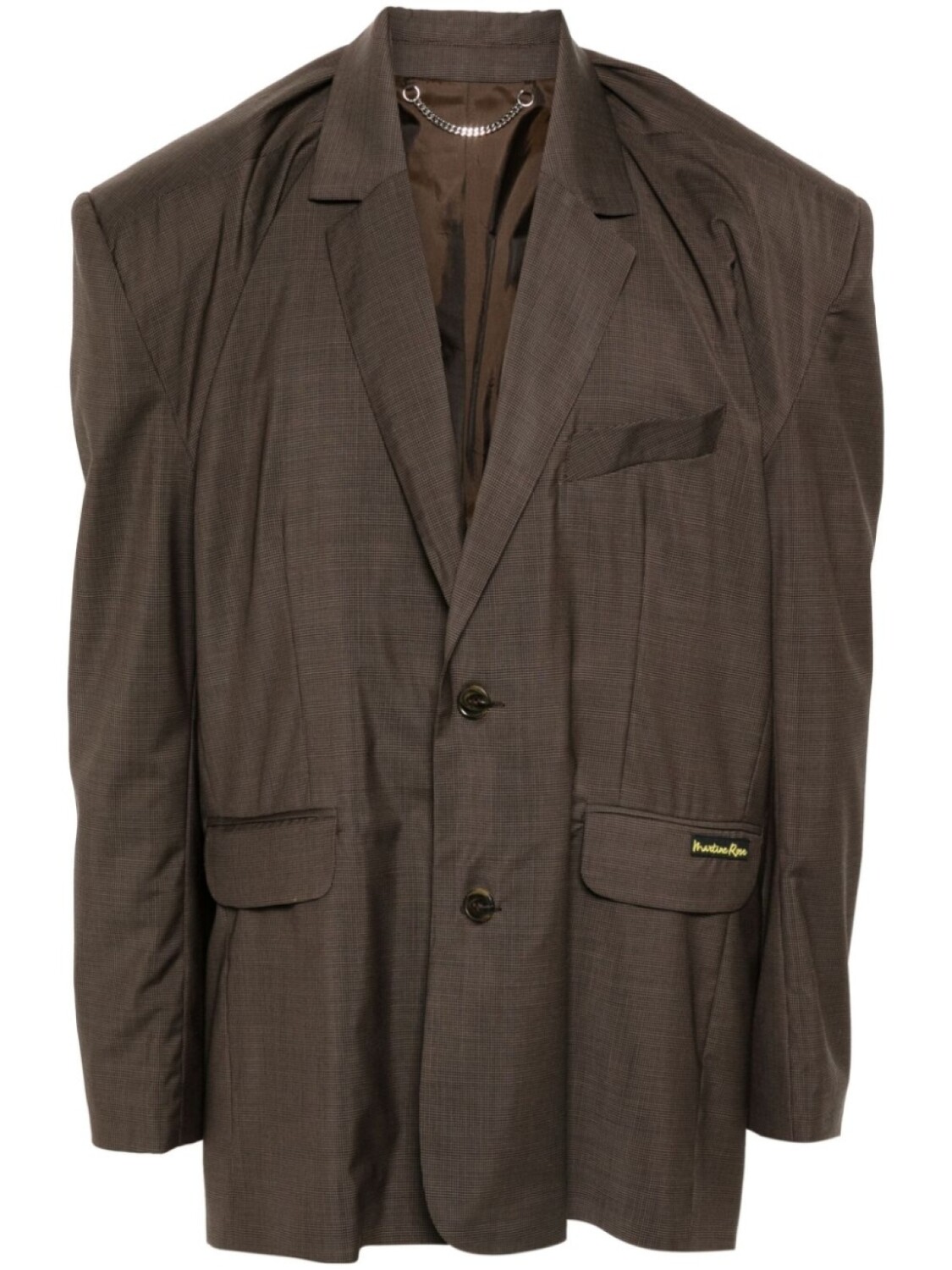 Martine Rose пиджак с нашивкой-логотипом, коричневый
Martine Rose пиджак с нашивкой-логотипом, коричневый