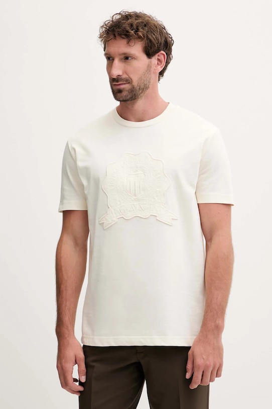 Хлопковая футболка Gant, бежевый
Хлопковая футболка Gant, бежевый