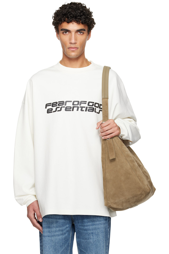 Fear Of God Essentials Футболка с длинным рукавом Off-White из ткани понте в стиле 90-х
Fear Of God Essentials Футболка с длинным рукавом Off-White из ткани понте в стиле 90-х