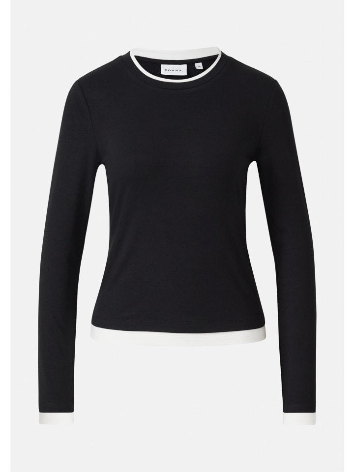 Comma Лонгслив черного цвета (9999)
Comma Лонгслив черного цвета (9999)