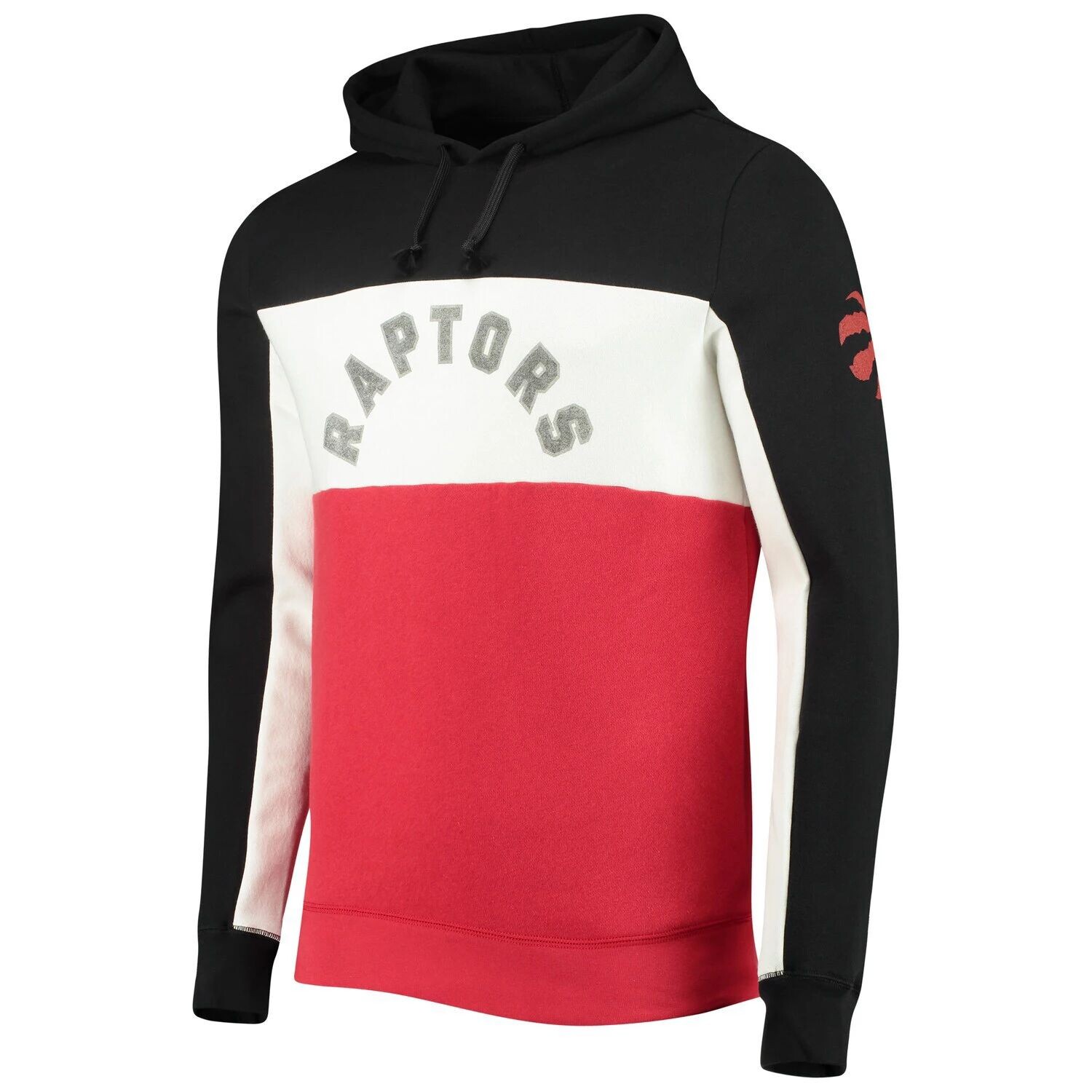 Мужской черный/белый флисовый пуловер с капюшоном с надписью Toronto Raptors Junk Food и цветными блоками
Мужской черный/белый флисовый пуловер с капюшоном с надписью Toronto Raptors Junk Food и цветными блоками