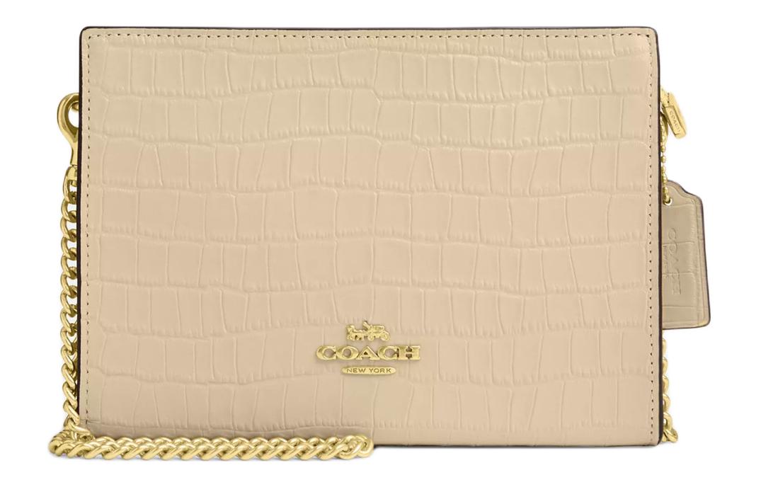 Строгий Кроссбоди из Крокодиловой Тисненой Кожи, Сумка Через Плечо Трампетс Женская Золотая с Цветом Айвори COACH
Строгий Кроссбоди из Крокодиловой Тисненой Кожи, Сумка Через Плечо Трампетс Женская Золотая с Цветом Айвори COACH