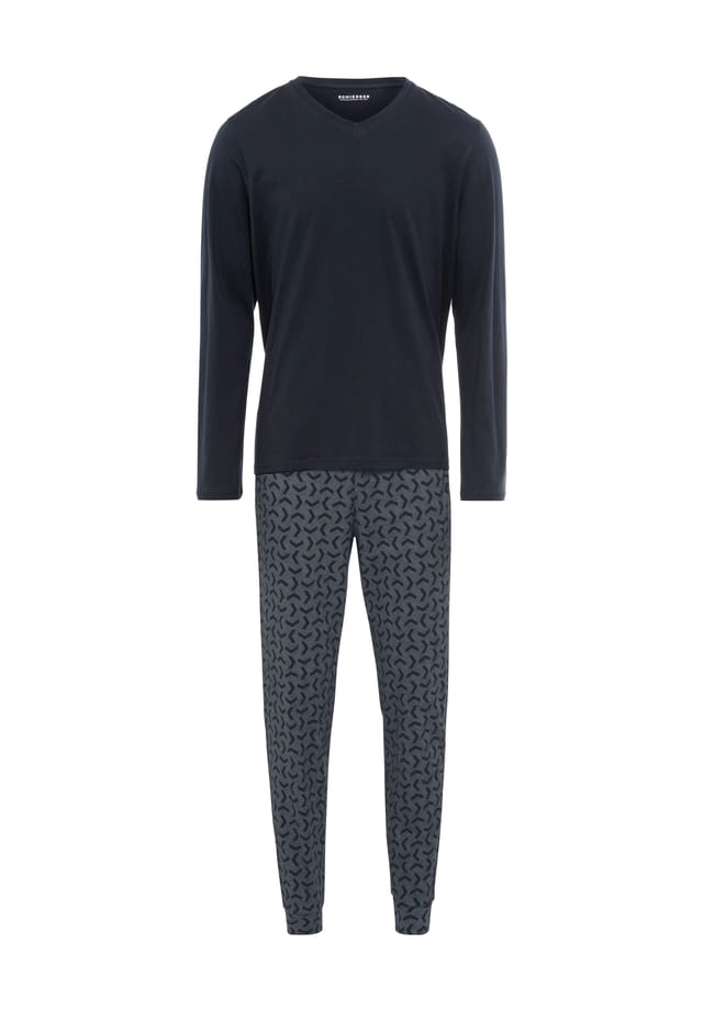 Повседневная базовая пижама с v-образным вырезом Schiesser, синий
Повседневная базовая пижама с v-образным вырезом Schiesser, синий