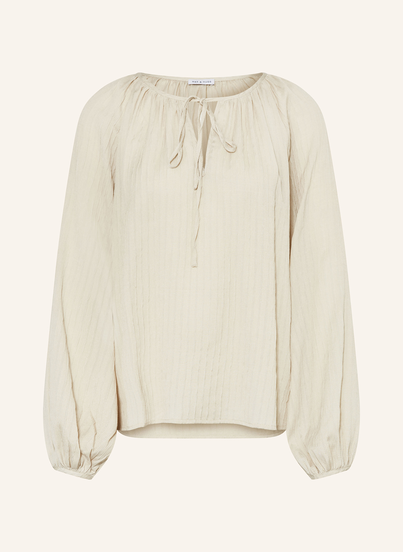 Блузка рубашка Mrs & Hugs, бежевый 
Блузка рубашка Mrs & Hugs, бежевый