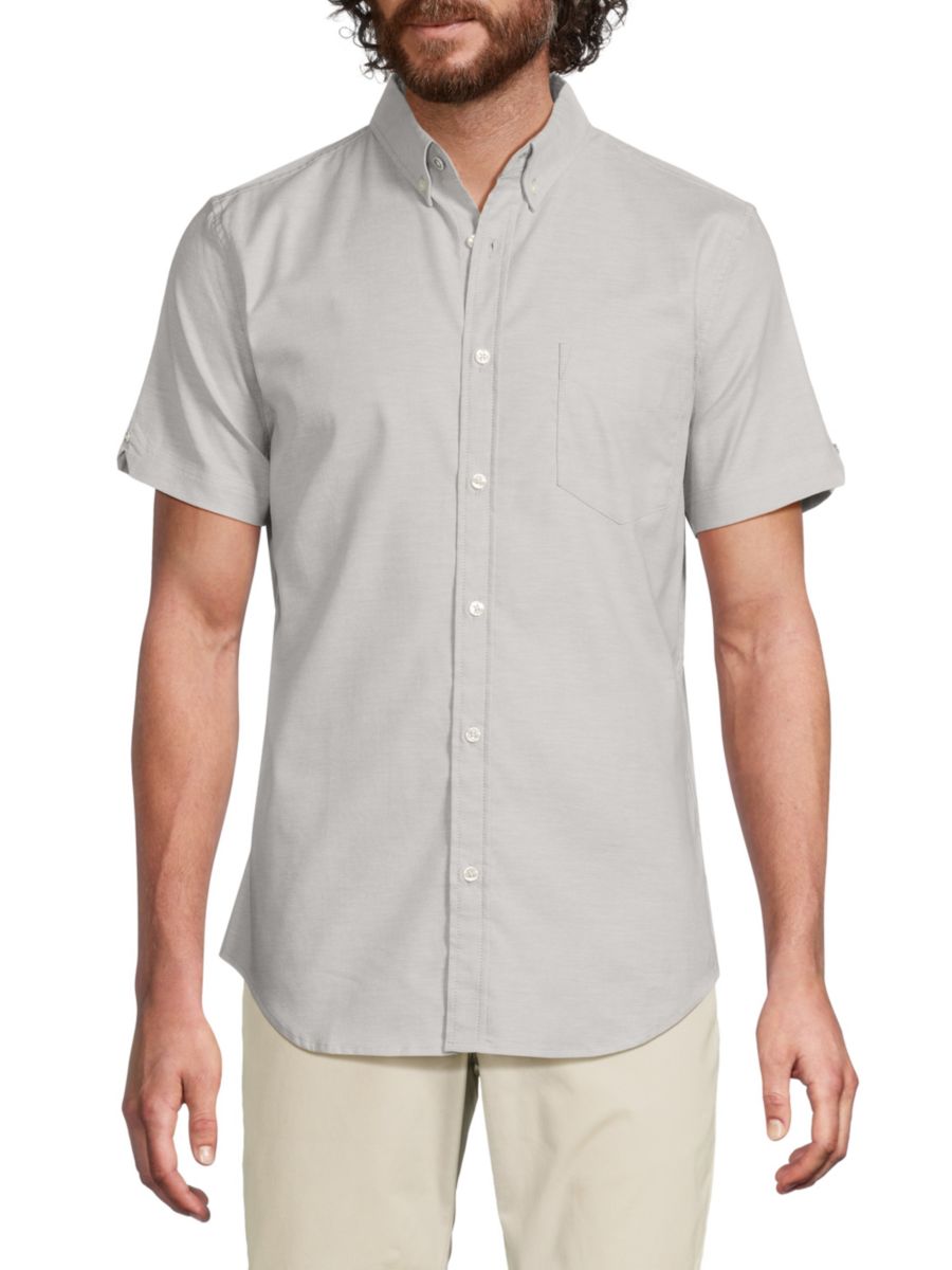 Рубашка из эластичного хлопка с воротником на пуговицах Ben Sherman, цвет Gray 
Рубашка из эластичного хлопка с воротником на пуговицах Ben Sherman, цвет Gray