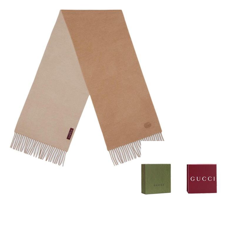 Шарф из кашемира с нашивкой GUCCI, бежевый/светло-коричневый
Шарф из кашемира с нашивкой GUCCI, бежевый/светло-коричневый