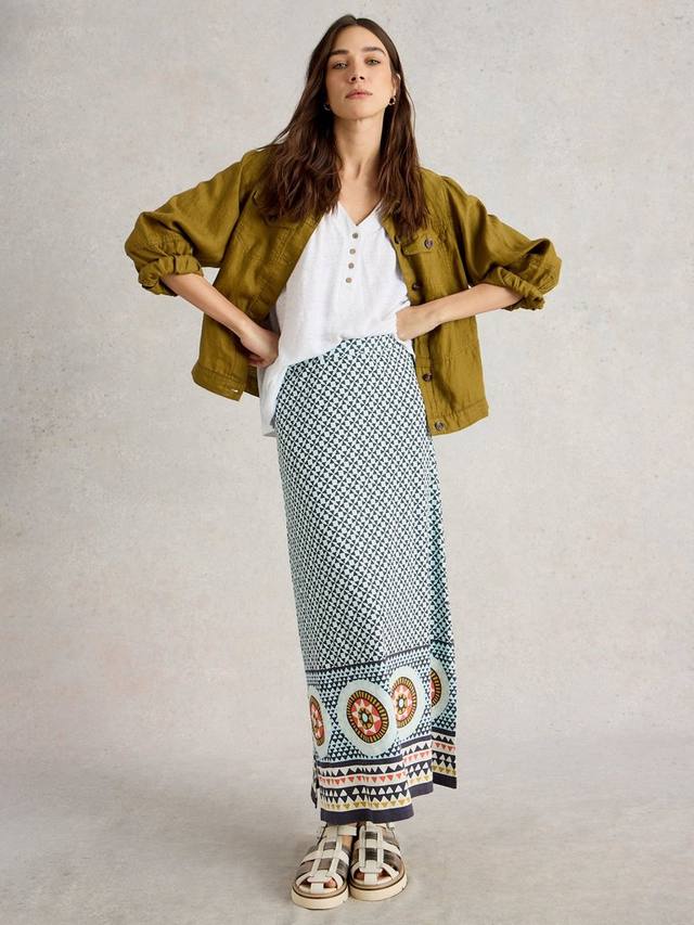 Фэй хлопковая джерси макси-юбка White Stuff
Фэй хлопковая джерси макси-юбка White Stuff