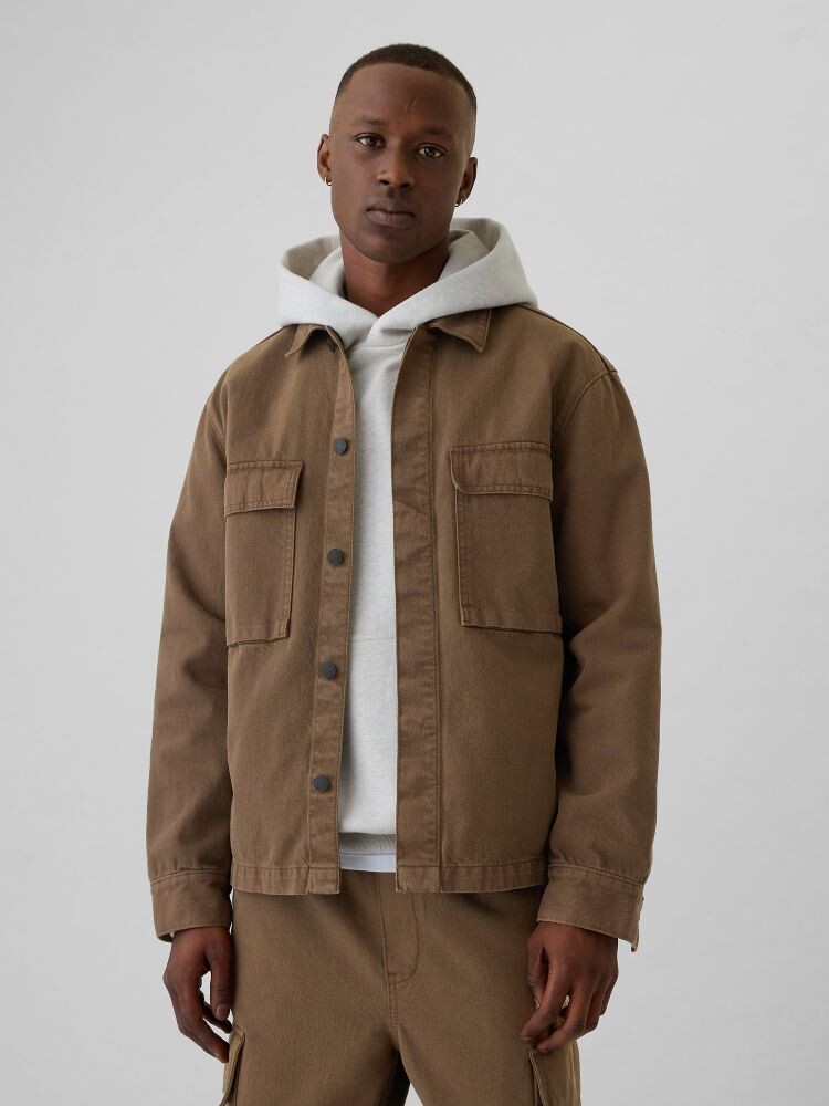 Джинсовая куртка-рубашка Gap, коричневый
Джинсовая куртка-рубашка Gap, коричневый