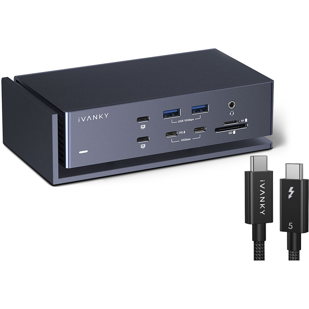 Док-станция iVANKY FusionDock Max 1 with Thunderbolt 5 Cable (3.3') VCD10B
Док-станция iVANKY FusionDock Max 1 with Thunderbolt 5 Cable (3.3') VCD10B