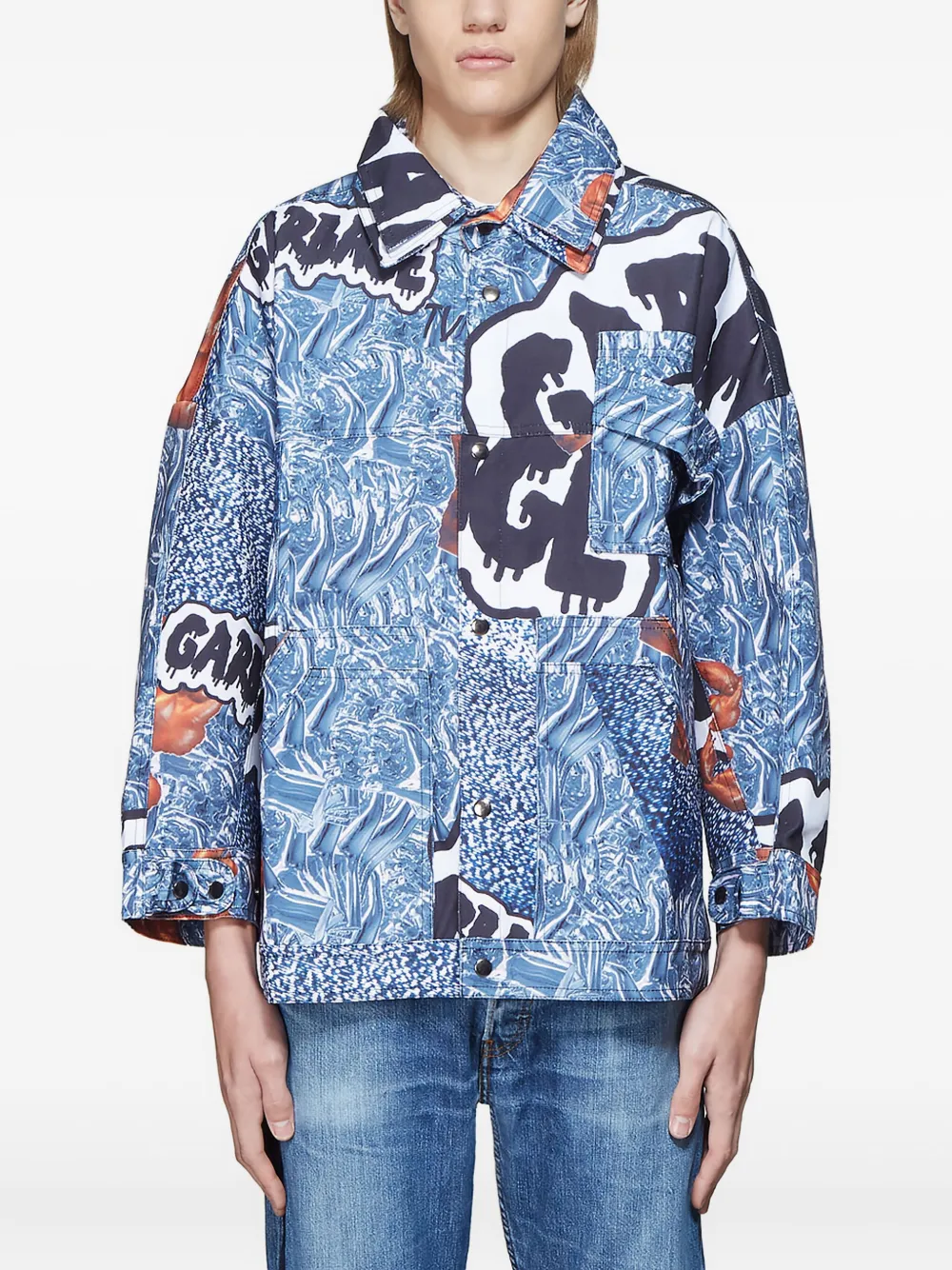 Куртка с принтом граффити Garbage Tv, синий
Куртка с принтом граффити Garbage Tv, синий