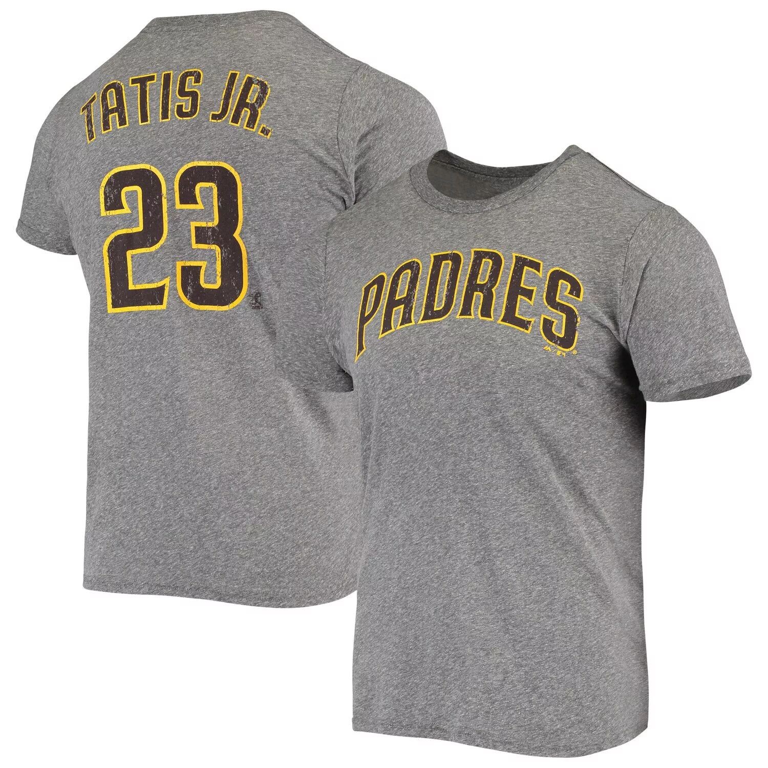 Мужские нитки Fernando Tatis Jr. Heathered Grey San Diego Padres Имя и номер футболка Tri-Blend Majestic
Мужские нитки Fernando Tatis Jr. Heathered Grey San Diego Padres Имя и номер футболка Tri-Blend Majestic