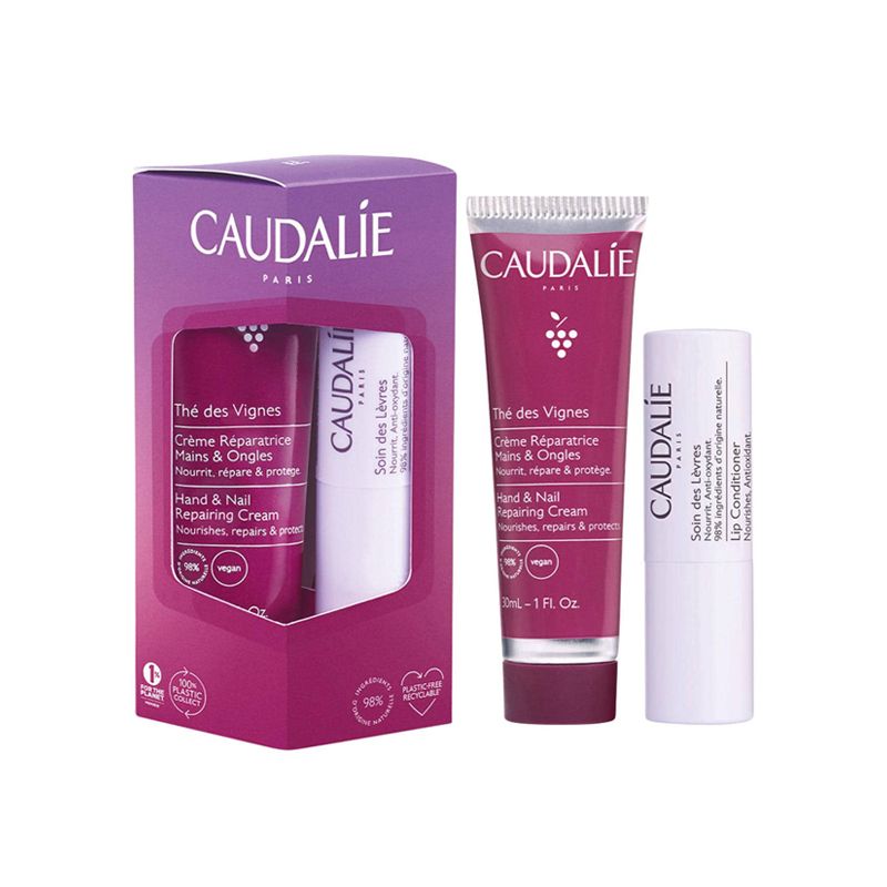 Крем для рук и бальзам для губ OUTILI Thé Des Vignes Duo, 30 мл + 4,5 г, увлажняющий набор из двух средств CAUDALIE
Крем для рук и бальзам для губ OUTILI Thé Des Vignes Duo, 30 мл + 4,5 г, увлажняющий набор из двух средств CAUDALIE