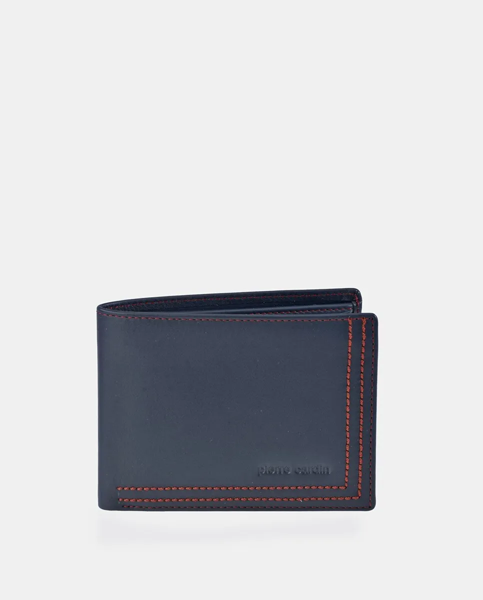 PIERRE CARDIN Американский мужской кошелек с черной кожаной сумкой и синей строчкой, темно-синий
PIERRE CARDIN Американский мужской кошелек с черной кожаной сумкой и синей строчкой, темно-синий