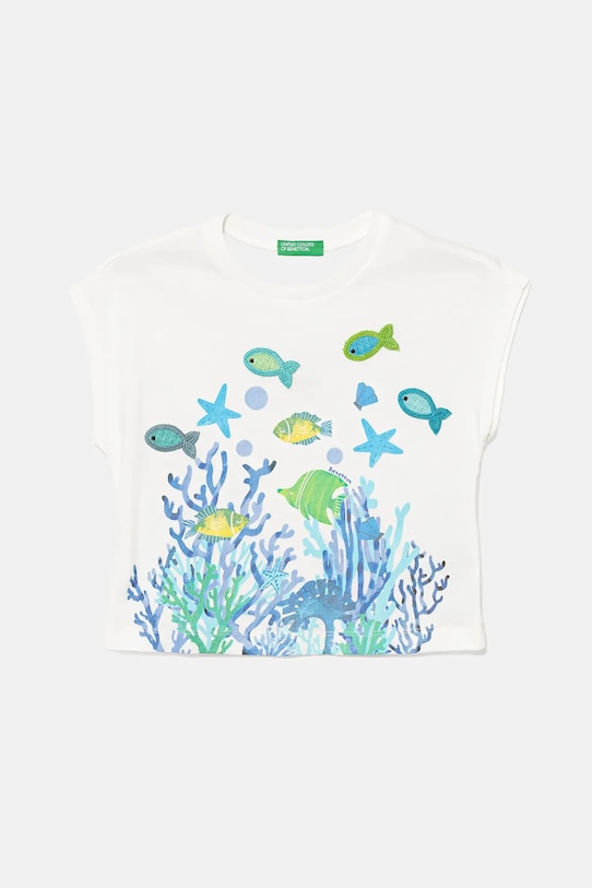 Детская хлопковая футболка United Colors Of Benetton, белый
Детская хлопковая футболка United Colors Of Benetton, белый