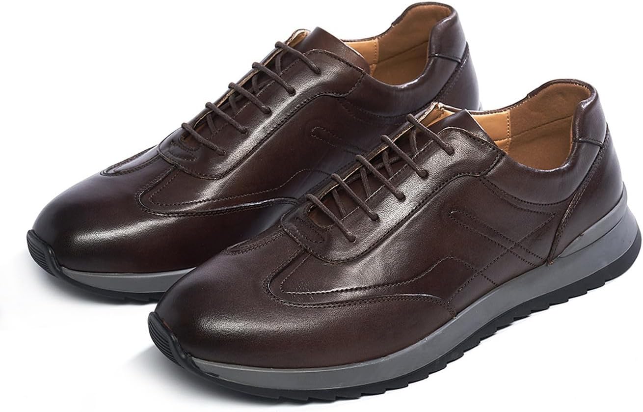 Мужские повседневные туфли Santimon, модные спортивные кроссовки для ходьбы, удобные дышащие натуральные кожаные оксфорды на плоской подошве, деловая повседневная обувь Дерби для мужчин, Coffee
Мужские повседневные туфли Santimon, модные спортивные кроссовки для ходьбы, удобные дышащие натуральные кожаные оксфорды на плоской подошве, деловая повседневная обувь Дерби для мужчин, Coffee