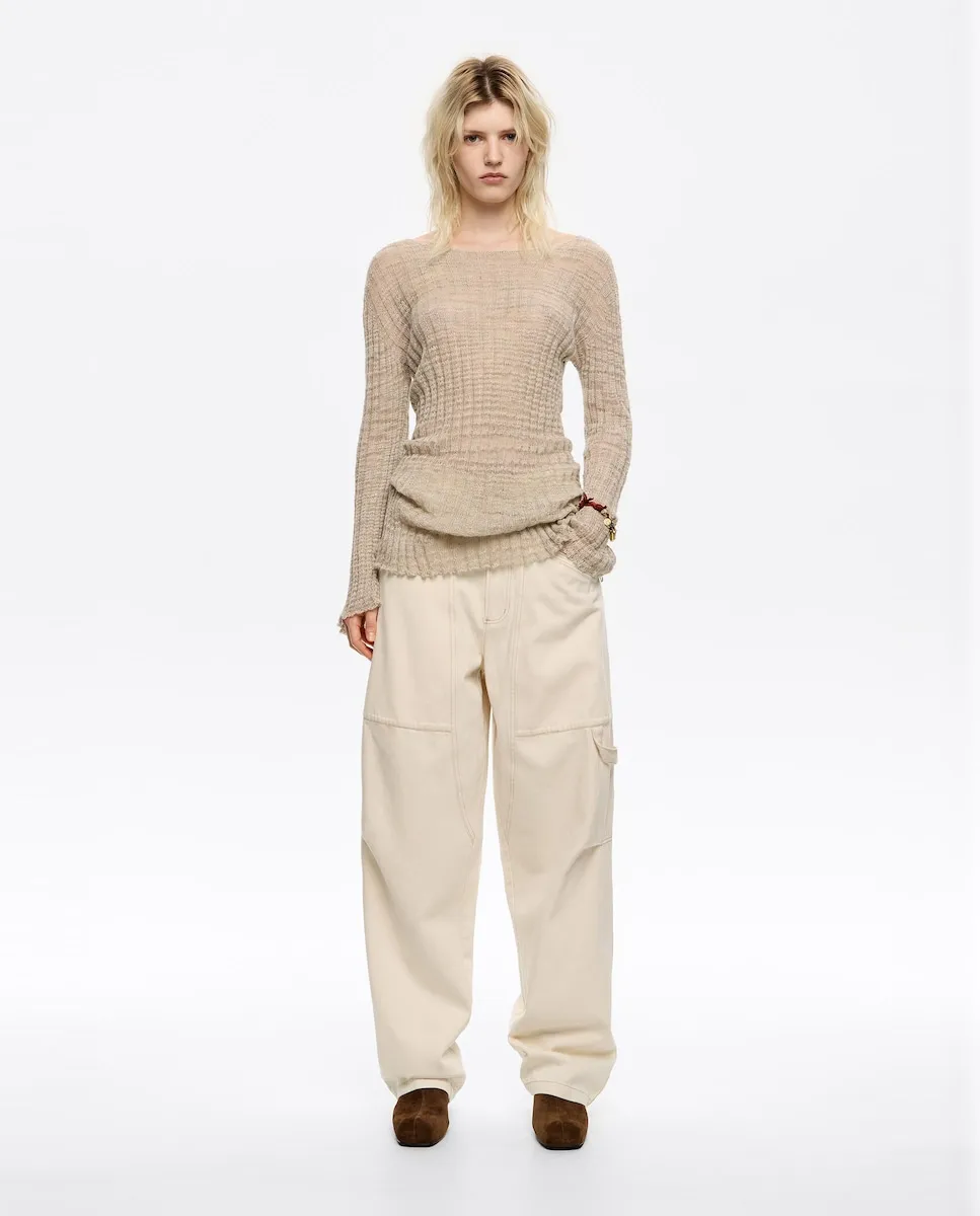 Женские прямые джинсы с молниями цвета слоновой кости Bimba y Lola
Женские прямые джинсы с молниями цвета слоновой кости Bimba y Lola