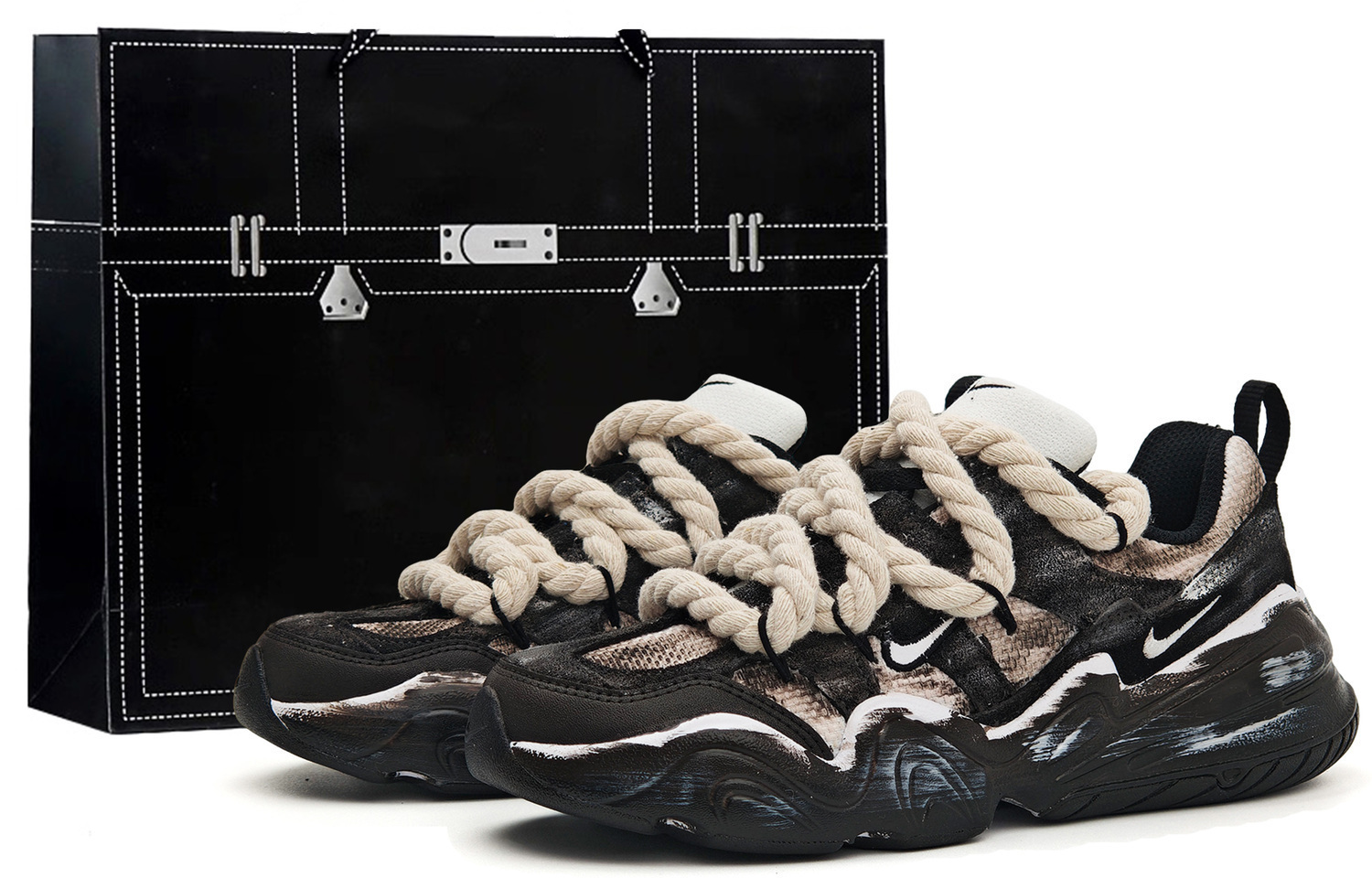 Nike Tech Hera Special Box, Alien Exploration, износостойкие низкие повседневные кроссовки унисекс, черный с коричневым
Nike Tech Hera Special Box, Alien Exploration, износостойкие низкие повседневные кроссовки унисекс, черный с коричневым