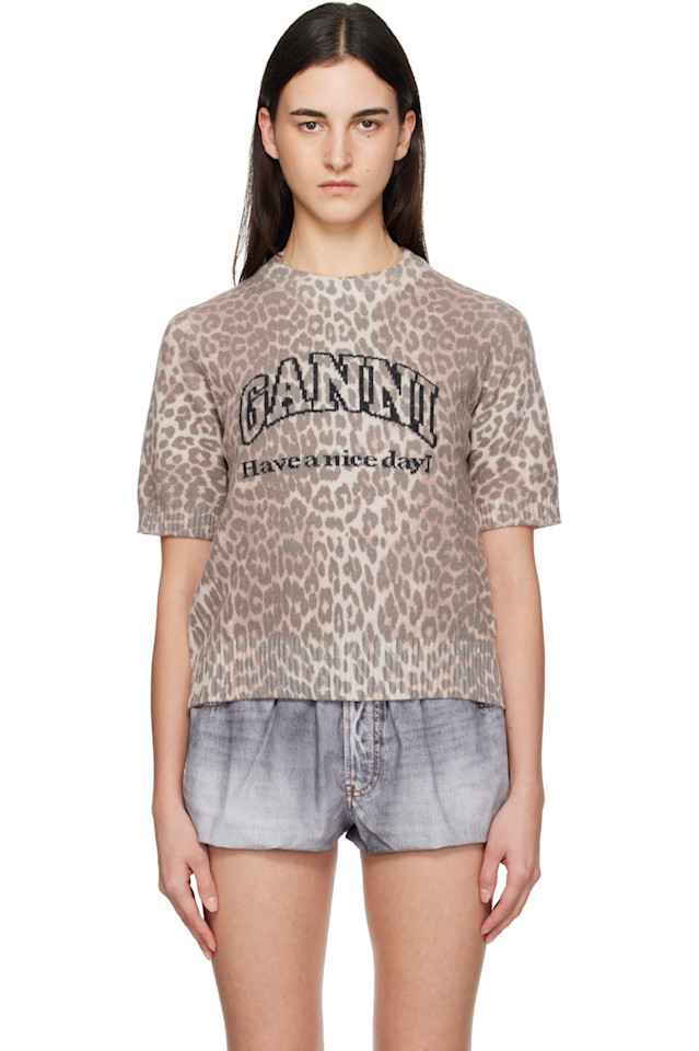 Ganni Футболка из коричневой шерстяной смеси, Коричневый, Ganni Футболка из коричневой шерстяной смеси
Ganni Футболка из коричневой шерстяной смеси, Коричневый, Ganni Футболка из коричневой шерстяной смеси