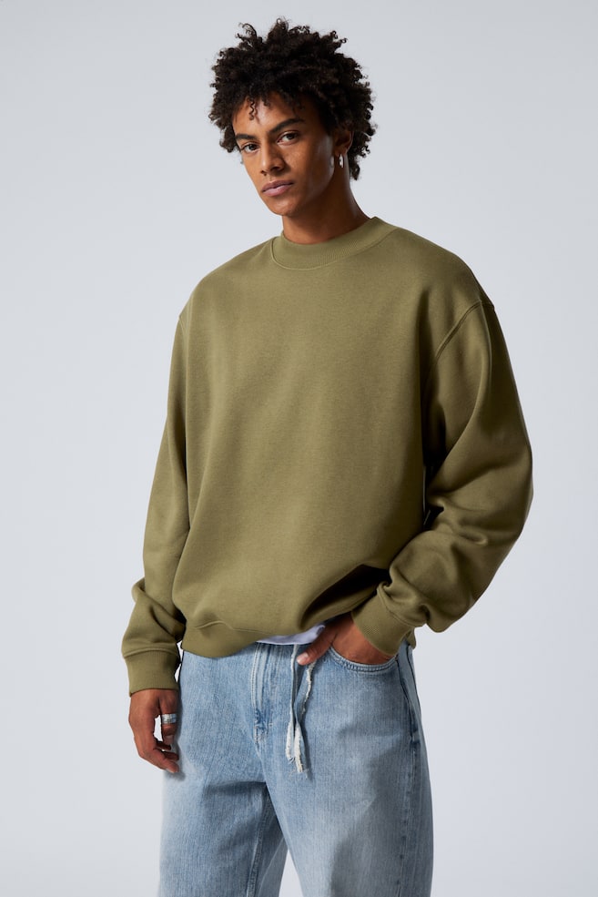 Толстовка свободного кроя Weekday, зеленый 
Толстовка свободного кроя Weekday, зеленый