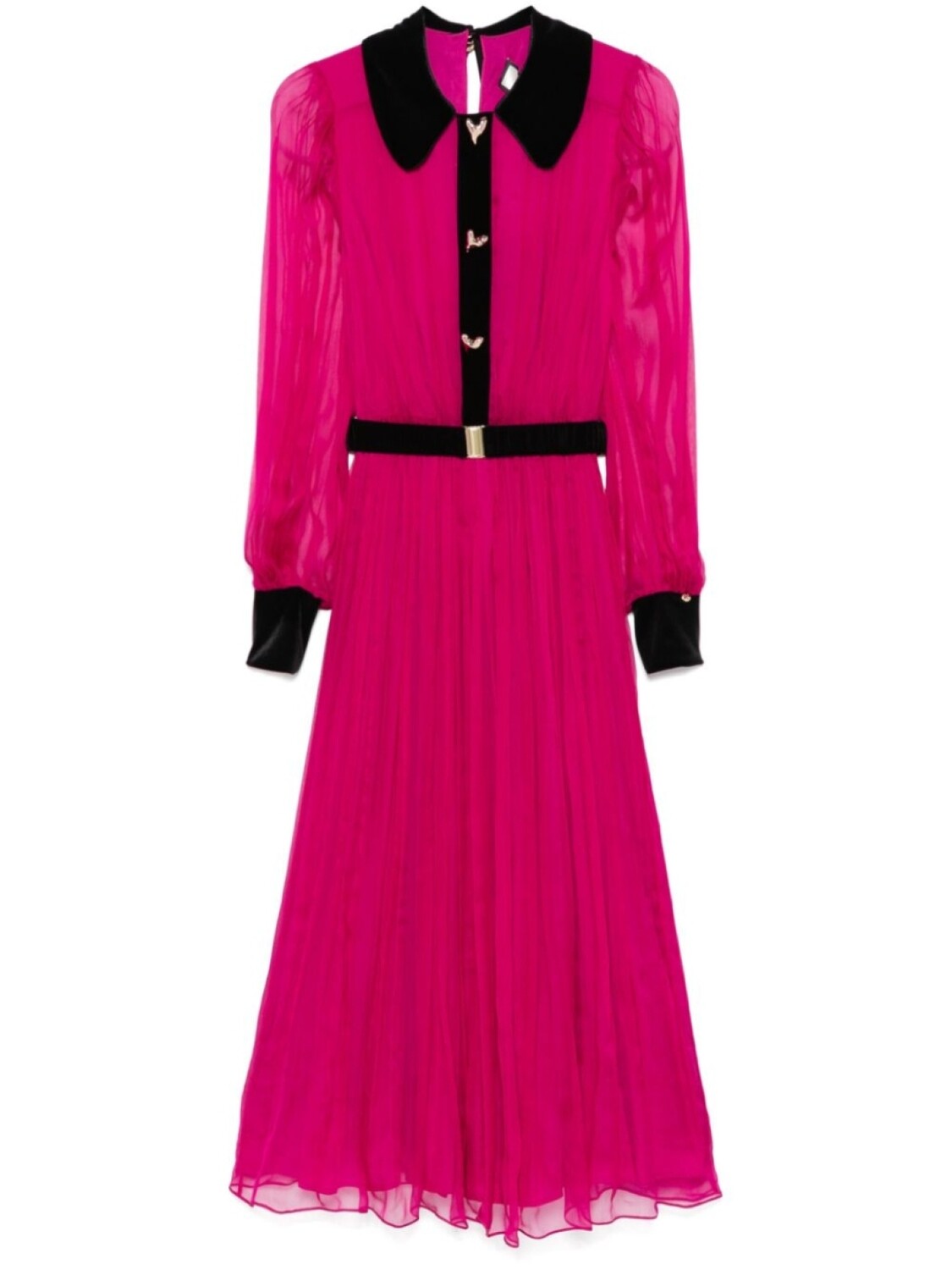 Шелковое платье-миди с поясом NISSA, розовый 
Шелковое платье-миди с поясом NISSA, розовый