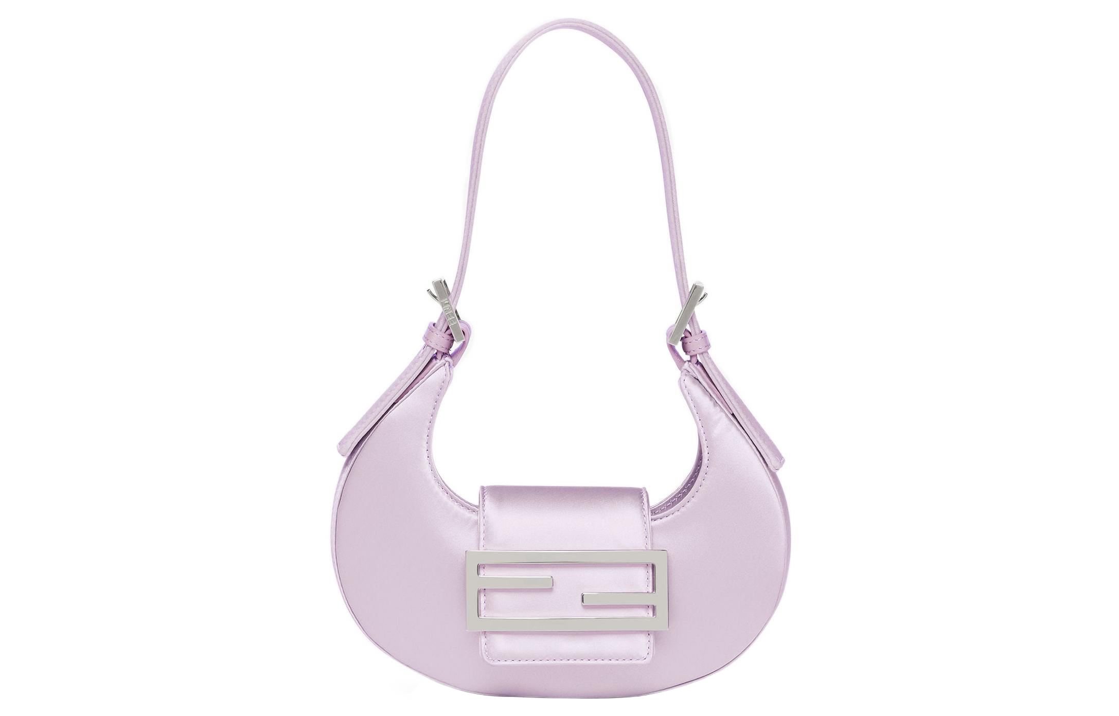 Футболка из сатиновой ткани с полумесяцем из овчины Сумка через плечо Женская фиолетовая FENDI
Футболка из сатиновой ткани с полумесяцем из овчины Сумка через плечо Женская фиолетовая FENDI