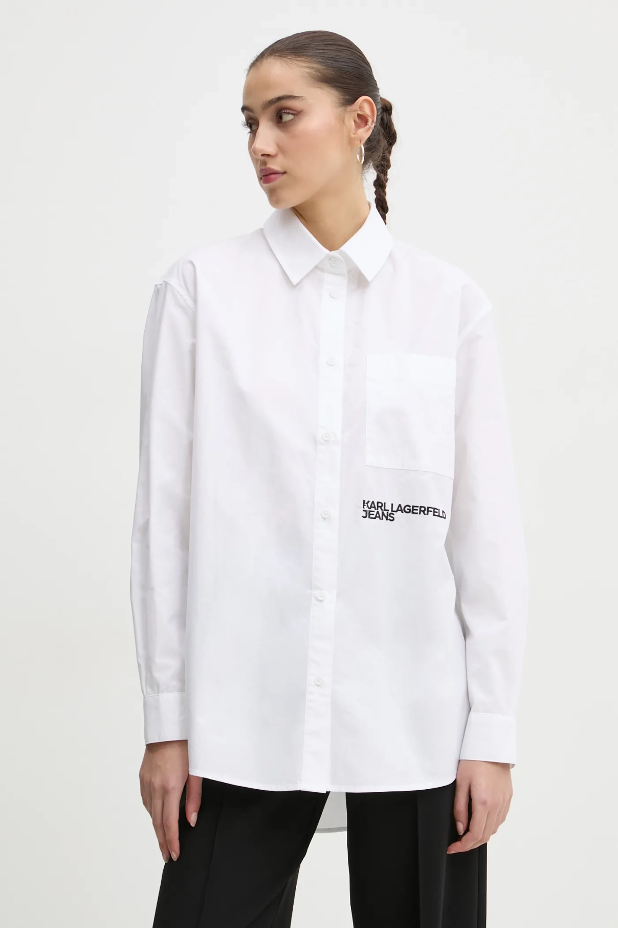 Хлопковая рубашка Karl Lagerfeld Jeans, бежевый
Хлопковая рубашка Karl Lagerfeld Jeans, бежевый