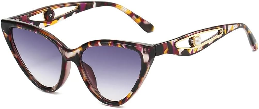 Роскошные многоцветные градиентные женские солнцезащитные очки «кошачий глаз» с ажурной жемчужной отделкой, модные мужские солнцезащитные очки с защитой от УФ-излучения UV400 TVTBBVV, Purple Leopard
Роскошные многоцветные градиентные женские солнцезащитные очки «кошачий глаз» с ажурной жемчужной отделкой, модные мужские солнцезащитные очки с защитой от УФ-излучения UV400 TVTBBVV, Purple Leopard