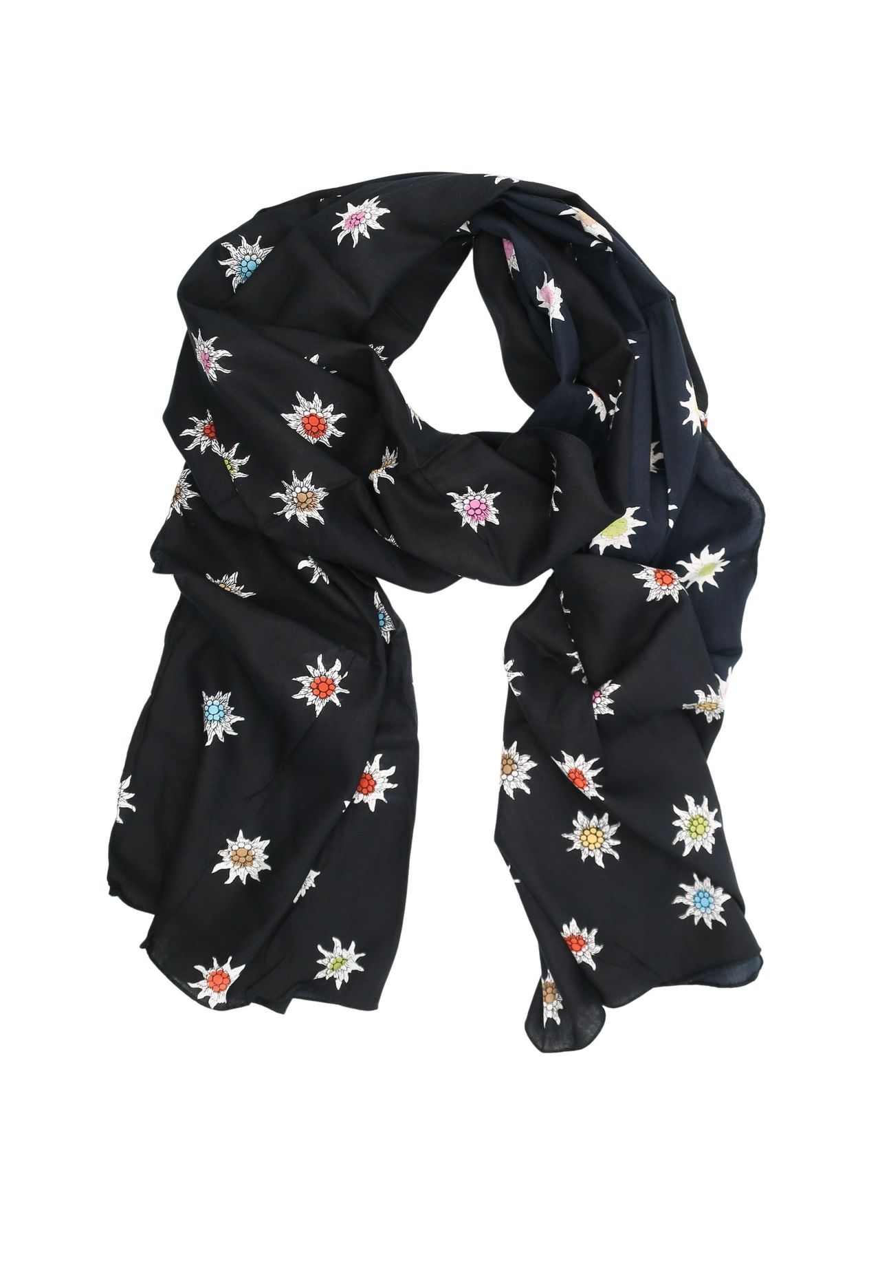 Традиционный шарф Эдельвейс, черный с яркими мотивами Эдельвейс Allgäu Rebell
Традиционный шарф Эдельвейс, черный с яркими мотивами Эдельвейс Allgäu Rebell