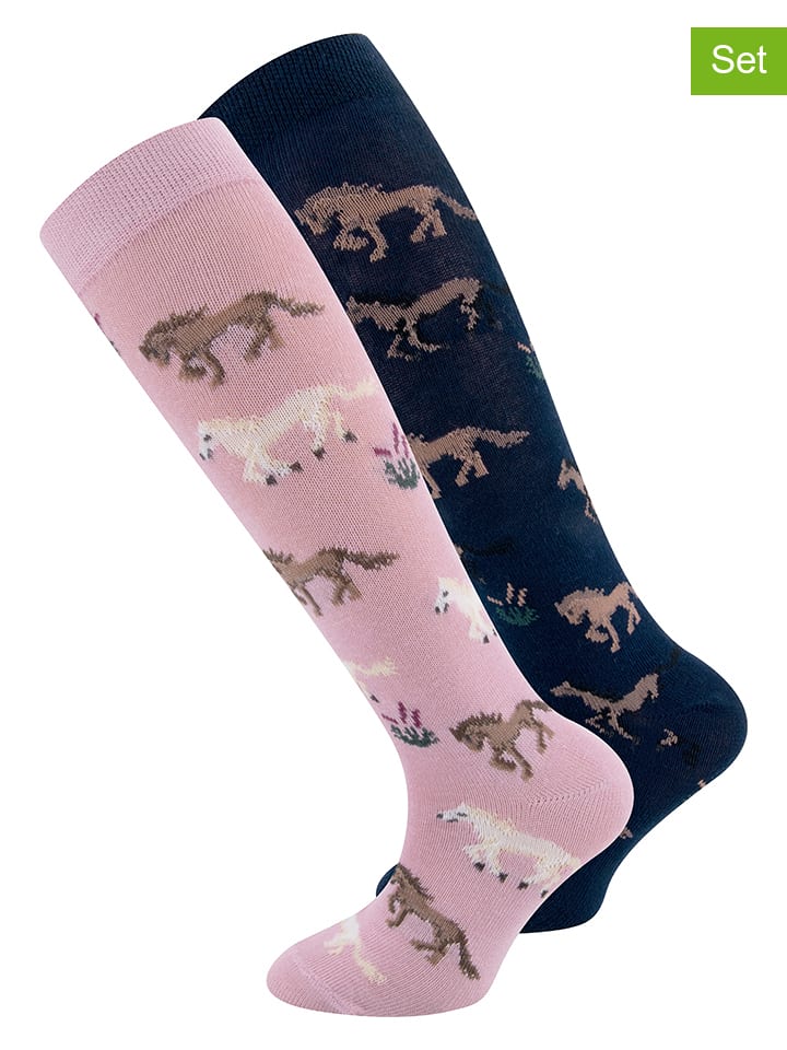 Ewers Комплект из 2 пар: высокие носки до колена темно-синего/розового цвета
Ewers Комплект из 2 пар: высокие носки до колена темно-синего/розового цвета