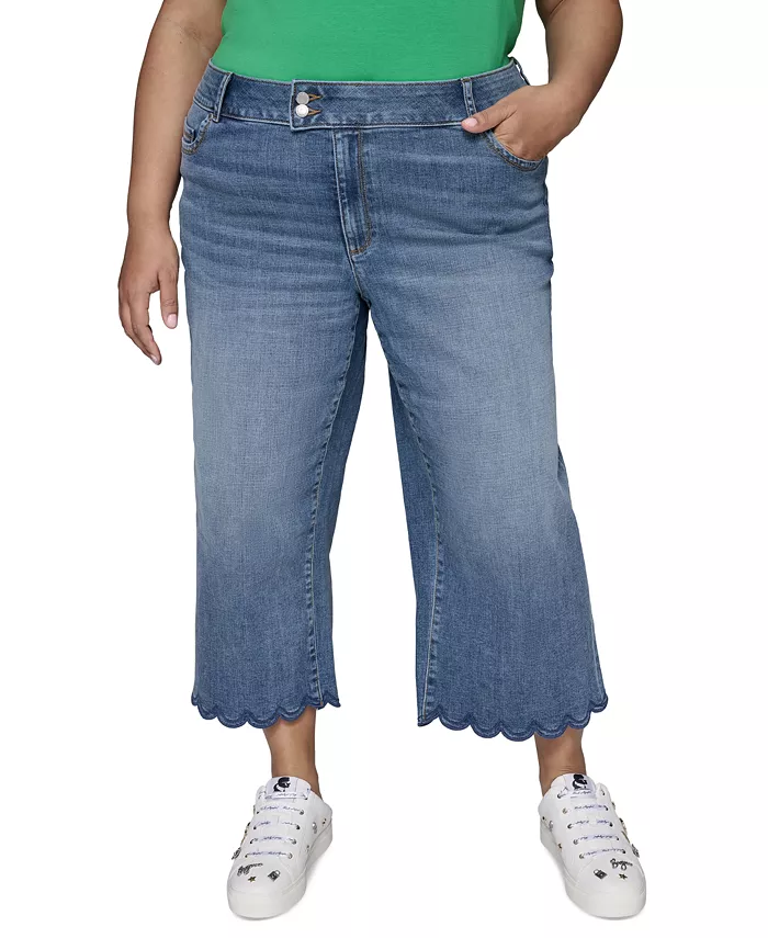 Джинсы больших размеров с высокой талией и фестончатым краем KARL LAGERFELD PARIS, синий
Джинсы больших размеров с высокой талией и фестончатым краем KARL LAGERFELD PARIS, синий