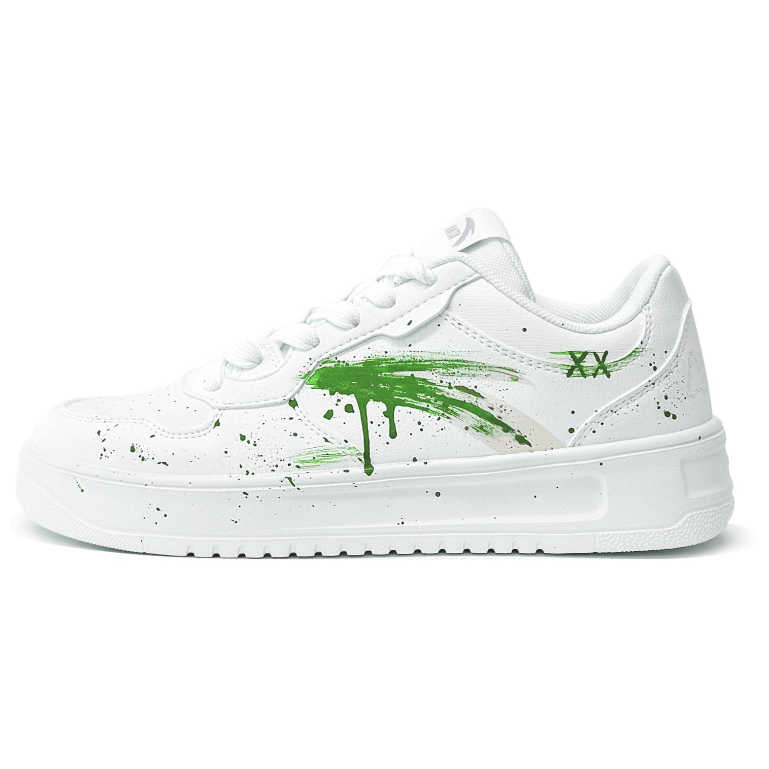 ANTA Нескользящие и износостойкие легкие низкие кроссовки для скейтбординга мужские, белые, зеленые
ANTA Нескользящие и износостойкие легкие низкие кроссовки для скейтбординга мужские, белые, зеленые