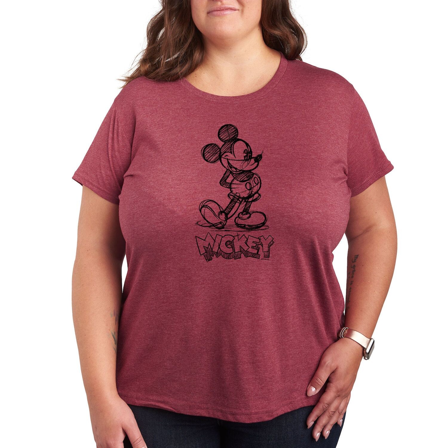 Футболка Missy Plus Size с рисунком Микки Диснея Licensed Character, темно-красный
Футболка Missy Plus Size с рисунком Микки Диснея Licensed Character, темно-красный