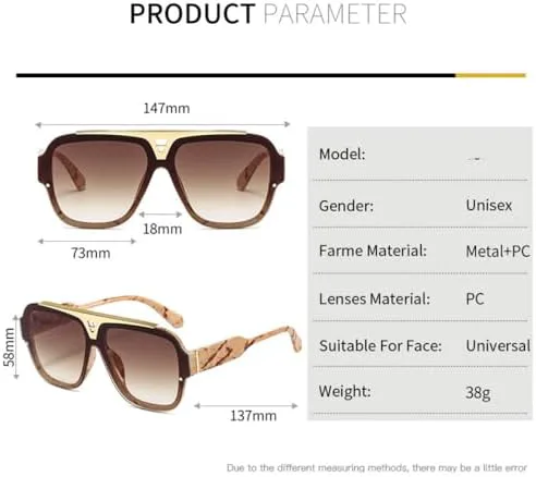 Винтажные солнцезащитные очки в крупной квадратной оправе, модель 2027 года, для женщин и мужчин, для путешествий, с защитой от УФ-излучения UV400 MTZJH, Blue Blue
Винтажные солнцезащитные очки в крупной квадратной оправе, модель 2027 года, для женщин и мужчин, для путешествий, с защитой от УФ-излучения UV400 MTZJH, Blue Blue