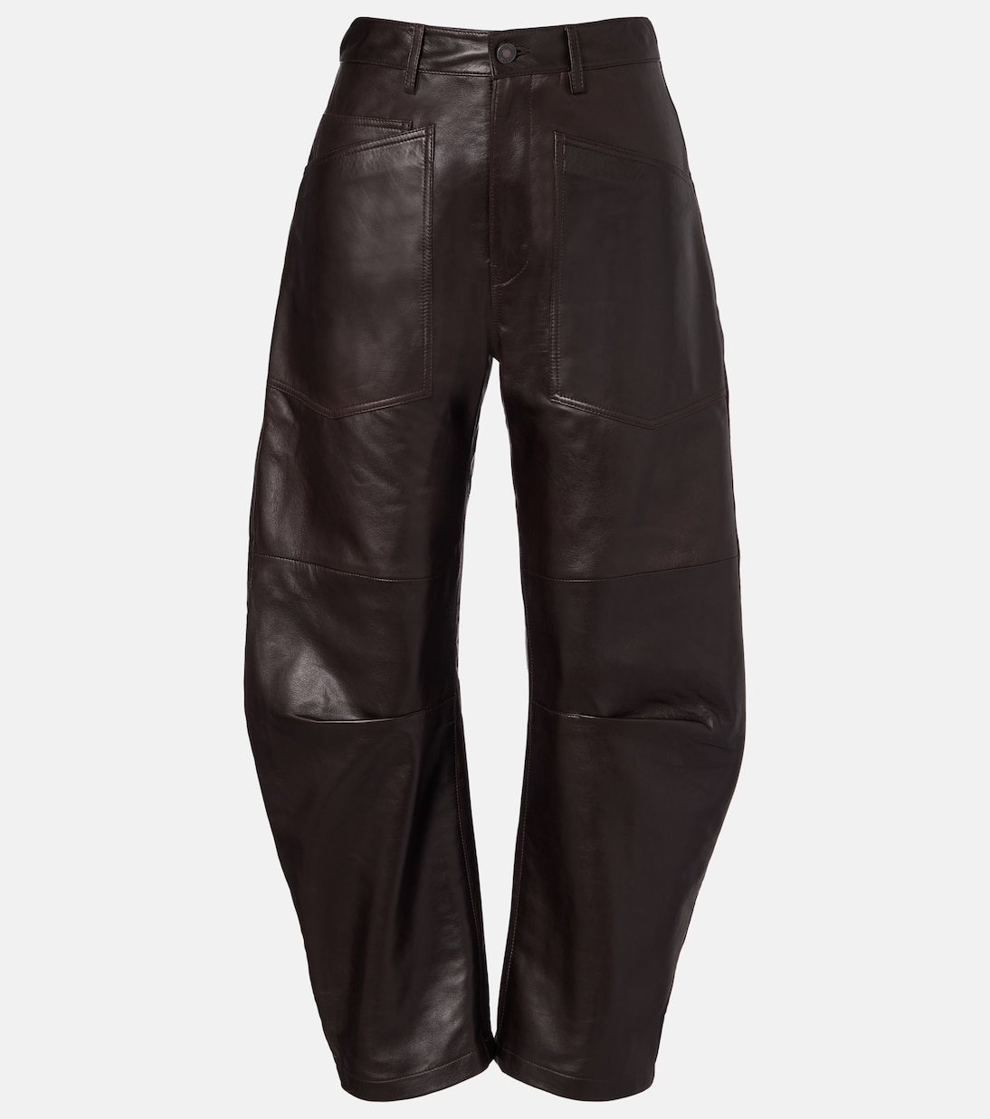 Бочкообразные кожаные брюки Shon Nili Lotan, темно-коричневый
Бочкообразные кожаные брюки Shon Nili Lotan, темно-коричневый