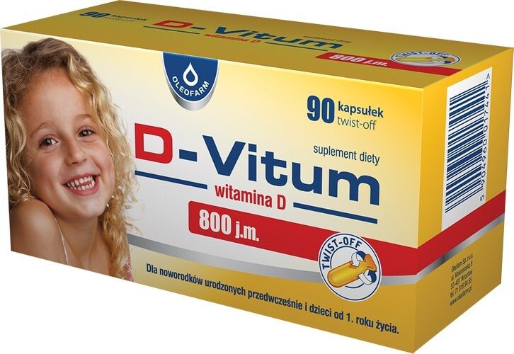 D-Vitum Witamina D 800 j.m. Twist-Of, 90 шт.
D-Vitum Witamina D 800 j.m. Twist-Of, 90 шт.